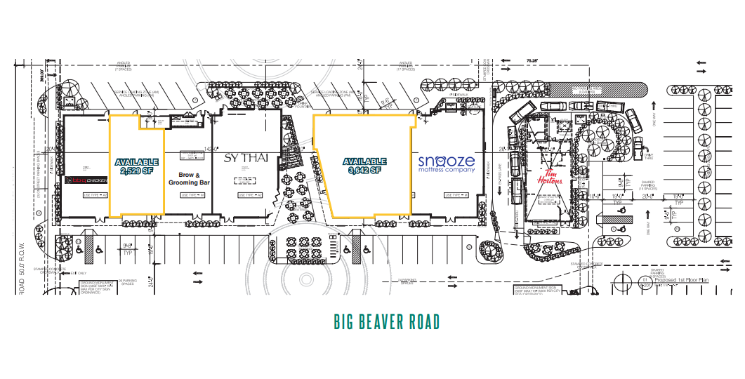 436-507 E Big Beaver Rd, Troy, MI à louer Plan de site– Image 1 sur 1