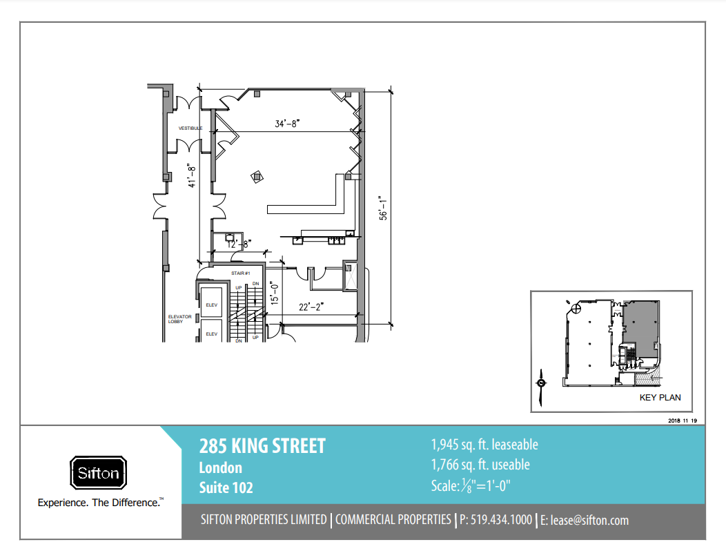 285 King St, London, ON à louer Plan d’étage– Image 1 sur 1