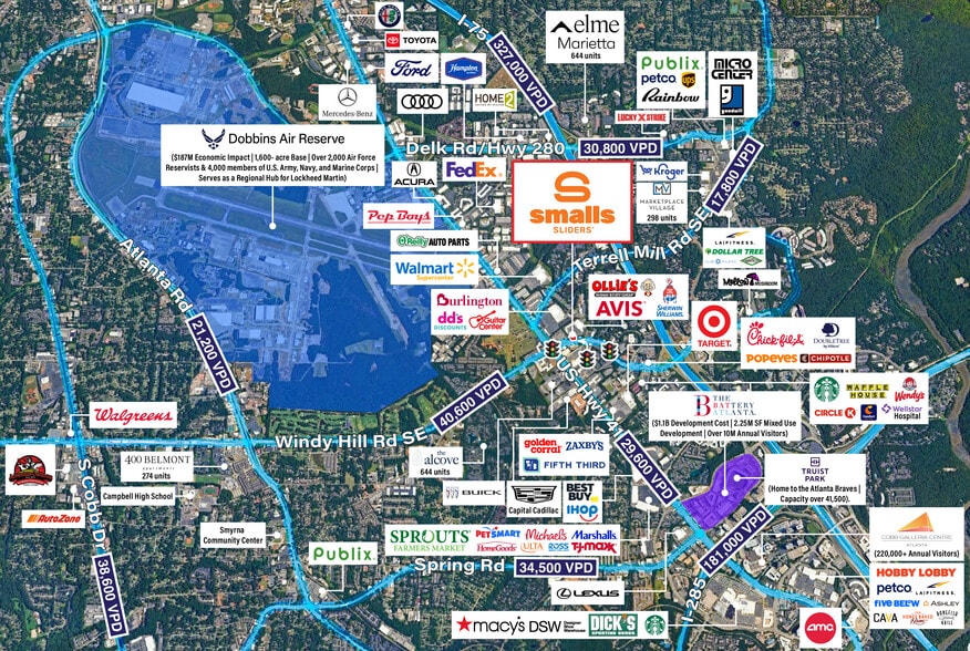 2355 Windy Hill Rd SE, Marietta, GA à vendre - Aérien – Image 2 sur 7