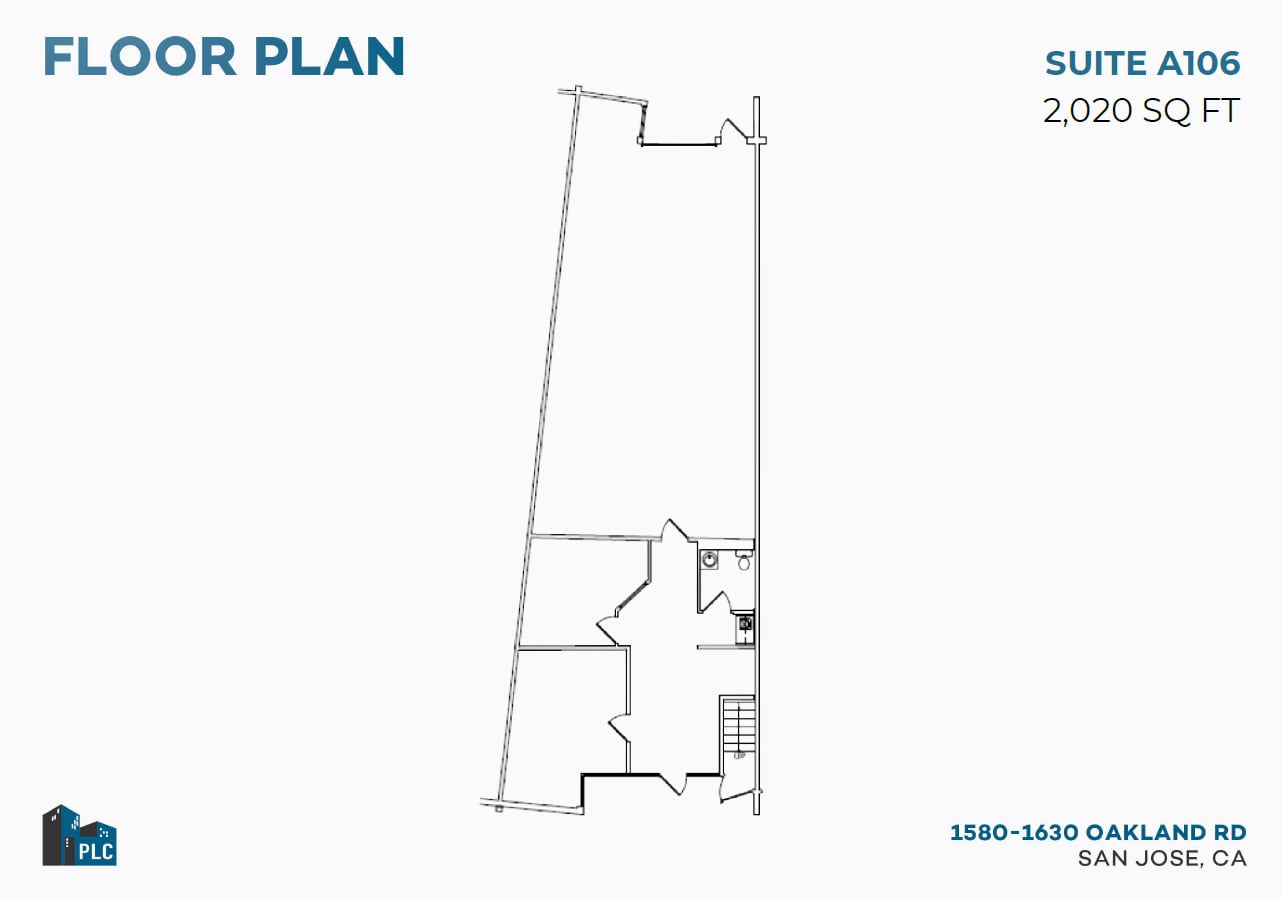 1580 Oakland Rd, San Jose, CA à louer Plan d’étage– Image 1 sur 1