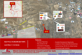 Plus de détails pour W Central Ave, Albuquerque, NM - Terrain à vendre