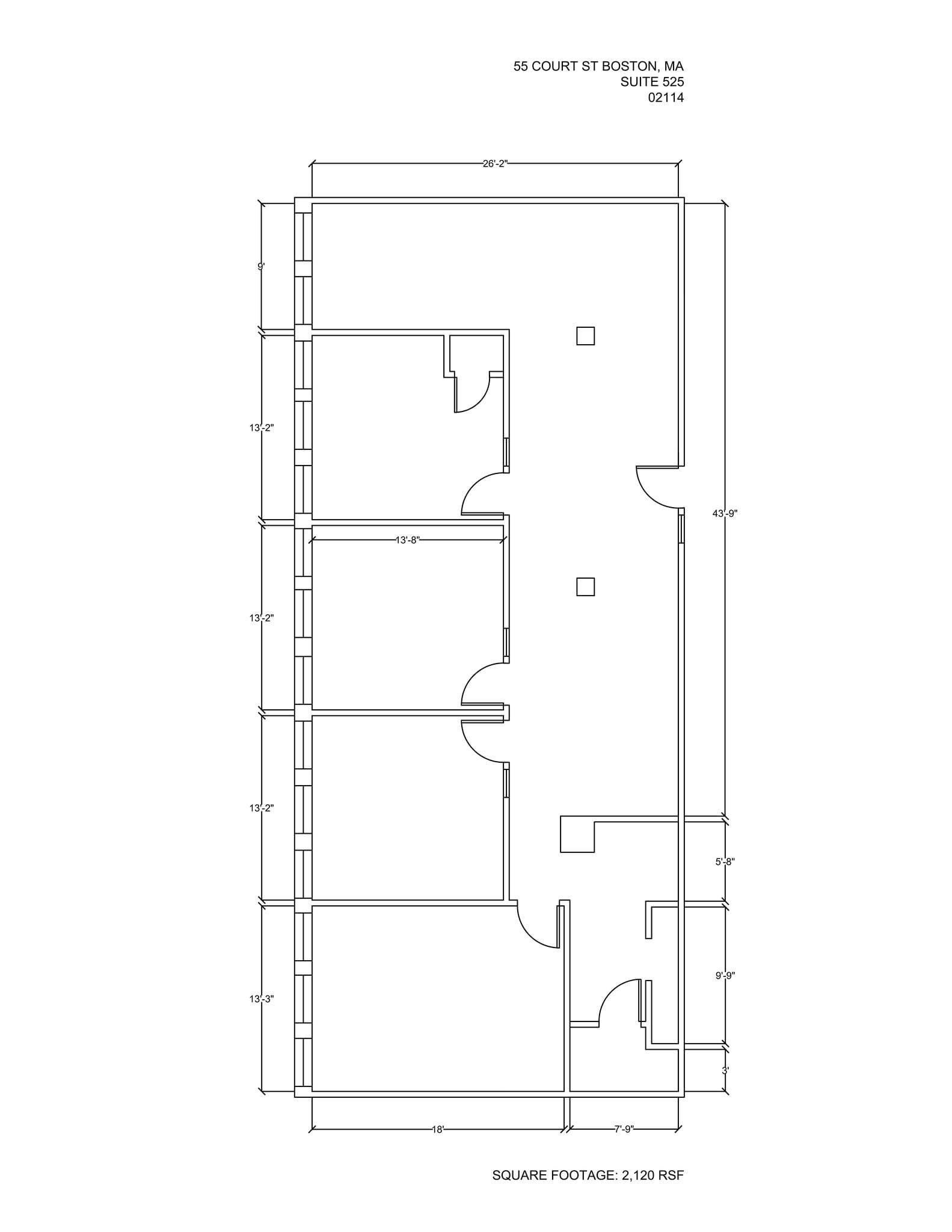 55 Court St, Boston, MA à louer Plan de site– Image 1 sur 1