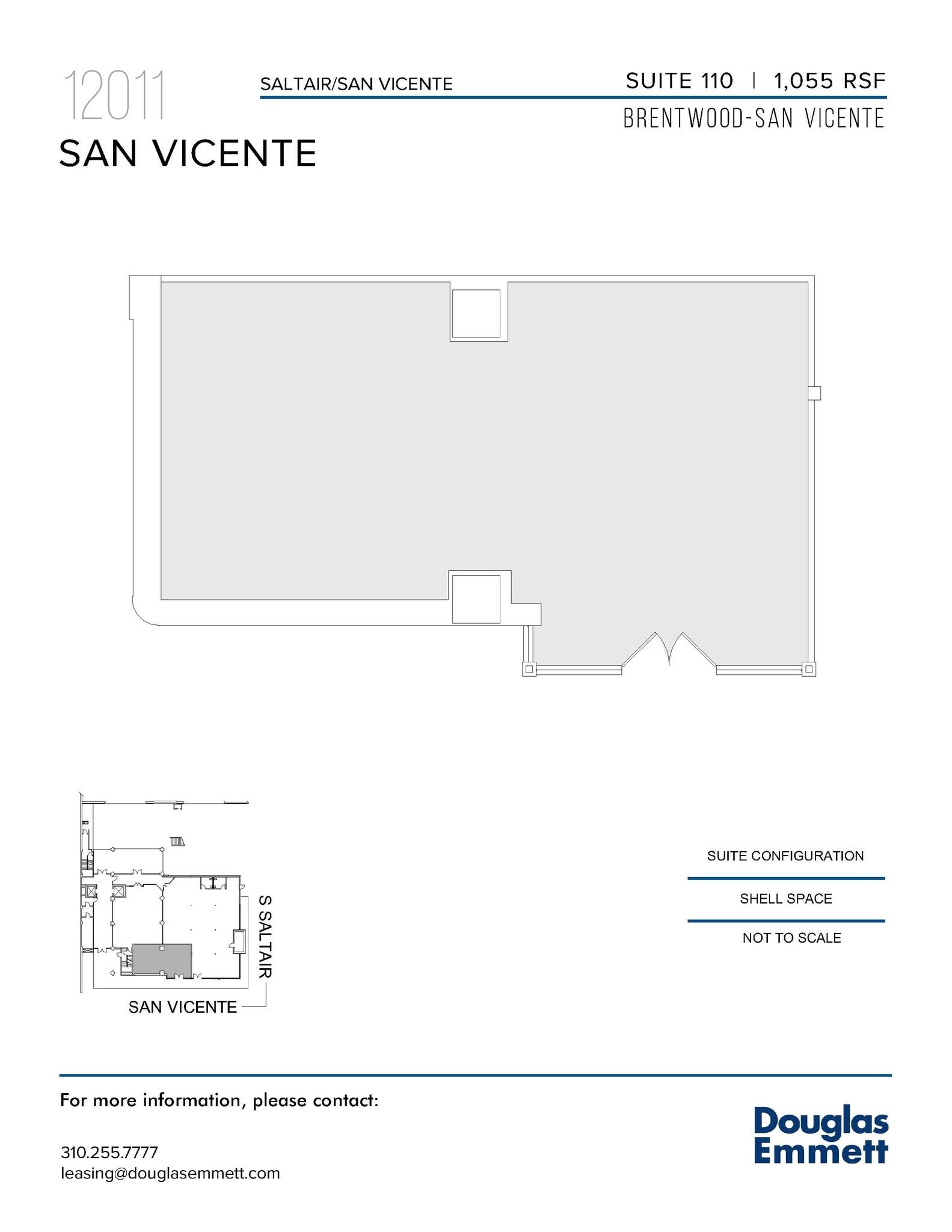 12011 San Vicente Blvd, Los Angeles, CA à louer Plan d’étage– Image 1 sur 1