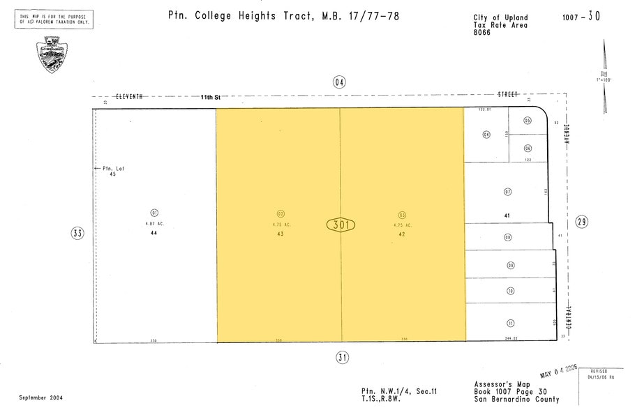 2022-2066 W 11th St, Upland, CA à louer - Plan cadastral – Image 2 sur 4
