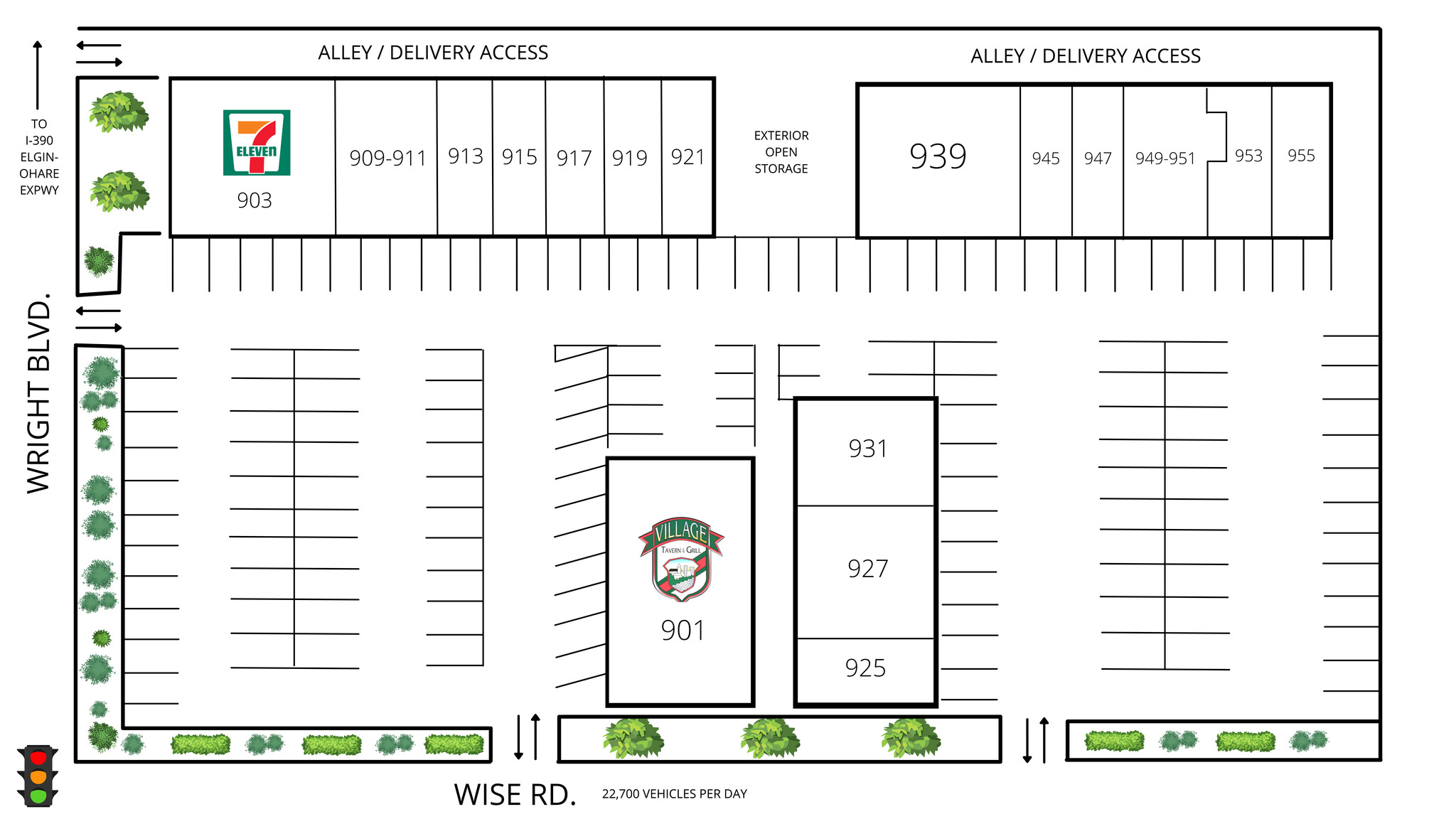 901-955 W Wise Rd, Schaumburg, IL à louer Plan de site– Image 1 sur 14