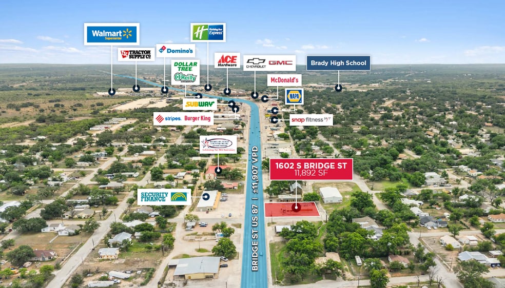 1602 S Bridge St, Brady, TX à vendre - Photo de l’immeuble – Image 2 sur 3