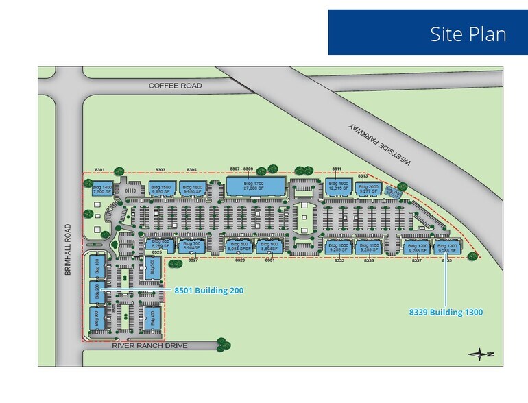 8327 Brimhall Rd, Bakersfield, CA à louer - Plan de site – Image 2 sur 3