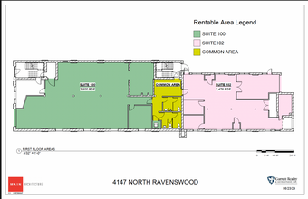 4147 N Ravenswood Ave, Chicago, IL à louer Plan d’étage– Image 1 sur 7