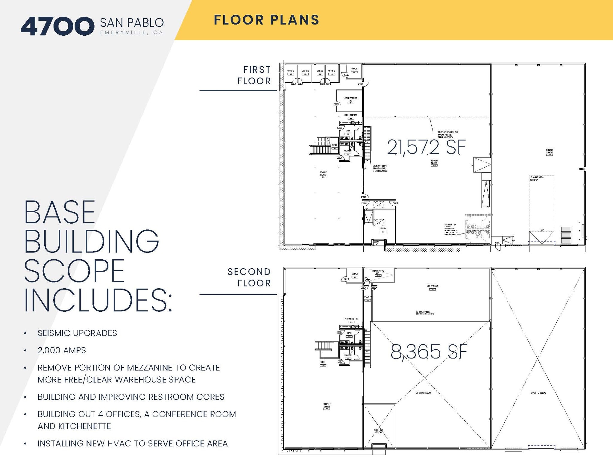 4700 San Pablo Ave, Emeryville, CA à louer Plan d’étage– Image 1 sur 1