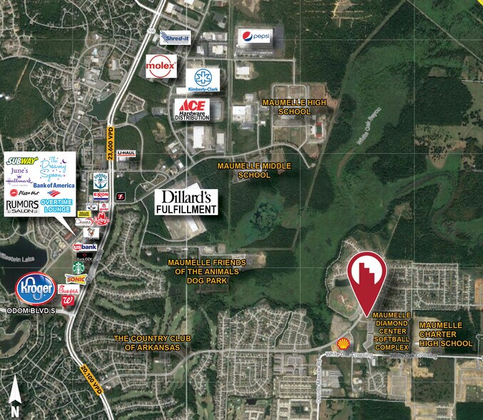 1020 Country Club, Maumelle, AR à vendre - Aérien – Image 3 sur 3