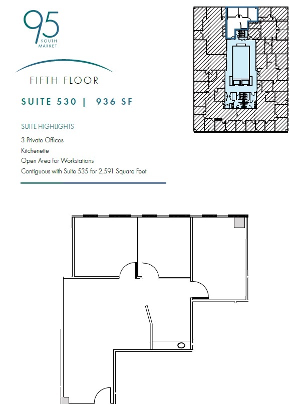 95 S Market St, San Jose, CA à louer Plan d’étage– Image 1 sur 1