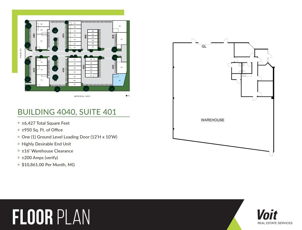 4040 N Palm St, Fullerton, CA à louer Plan d’étage– Image 1 sur 1