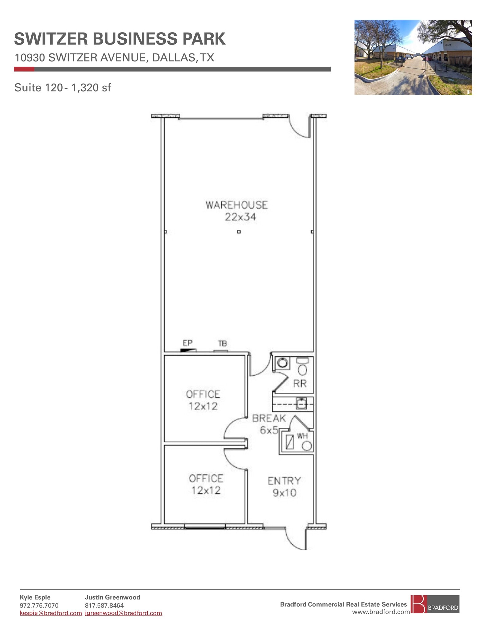 10930 Switzer Ave, Dallas, TX à louer Plan d’étage– Image 1 sur 1