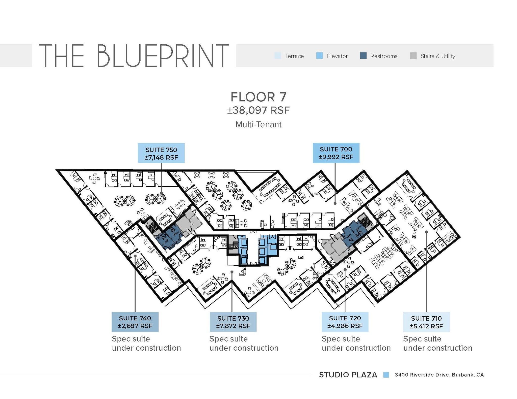 3400 W Riverside Dr, Burbank, CA à louer Plan d’étage– Image 1 sur 1