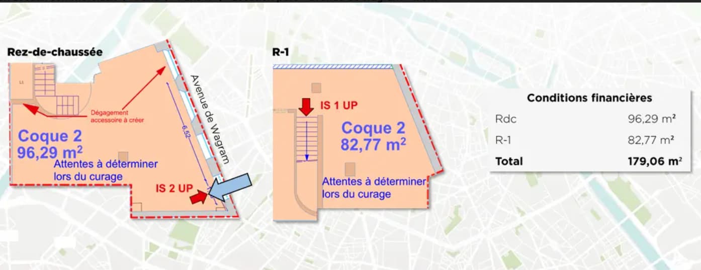 31-37 Avenue De Wagram, Paris à louer Plan cadastral– Image 1 sur 1