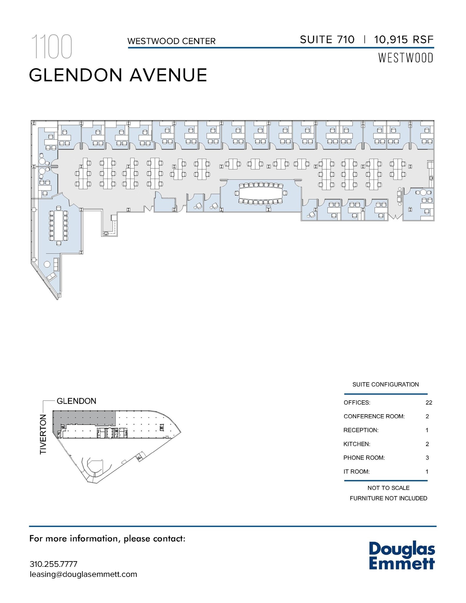 1100 Glendon Ave, Los Angeles, CA à louer Plan d’étage– Image 1 sur 1