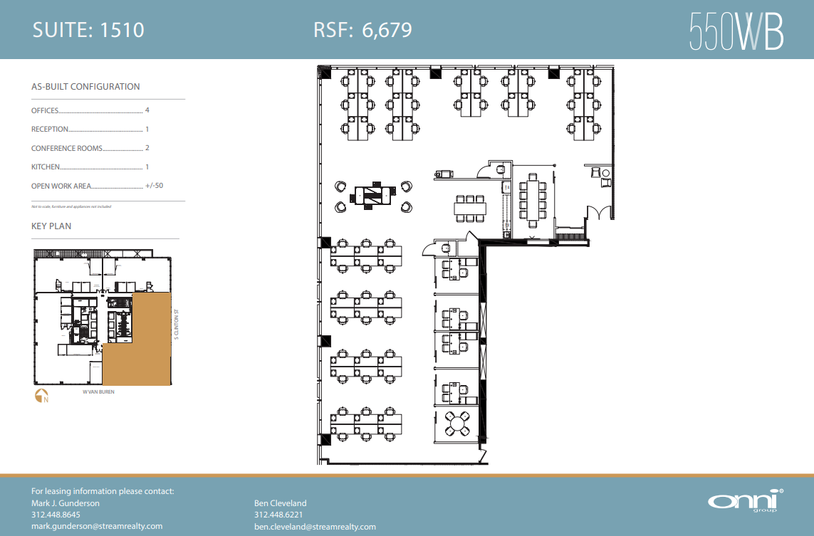 550 W Van Buren St, Chicago, IL à louer Plan d’étage– Image 1 sur 1