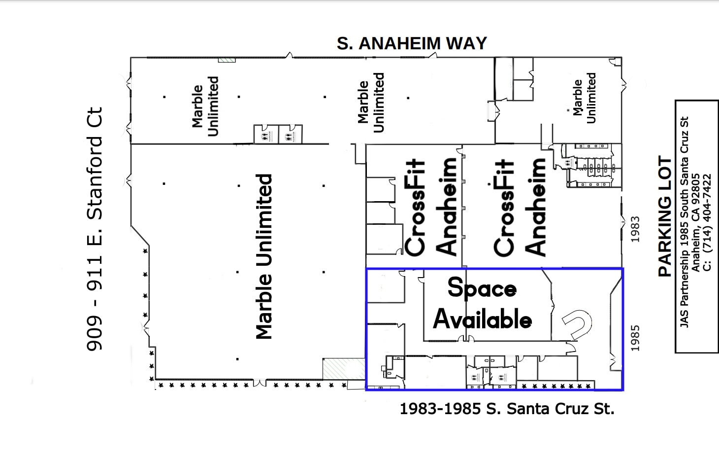 1985-1985 S Santa Cruz St, Anaheim, CA à louer Plan d’étage– Image 1 sur 1