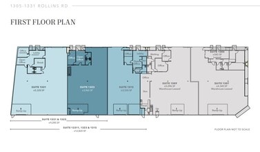 1305-1331 Rollins Rd, Burlingame, CA à louer Plan d’étage– Image 1 sur 4