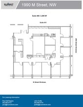 1990 M St NW, Washington, DC à louer Plan d’étage– Image 2 sur 2