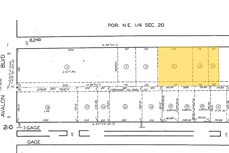 710-734 E 62nd St, Los Angeles, CA à louer - Plan cadastral – Image 2 sur 34