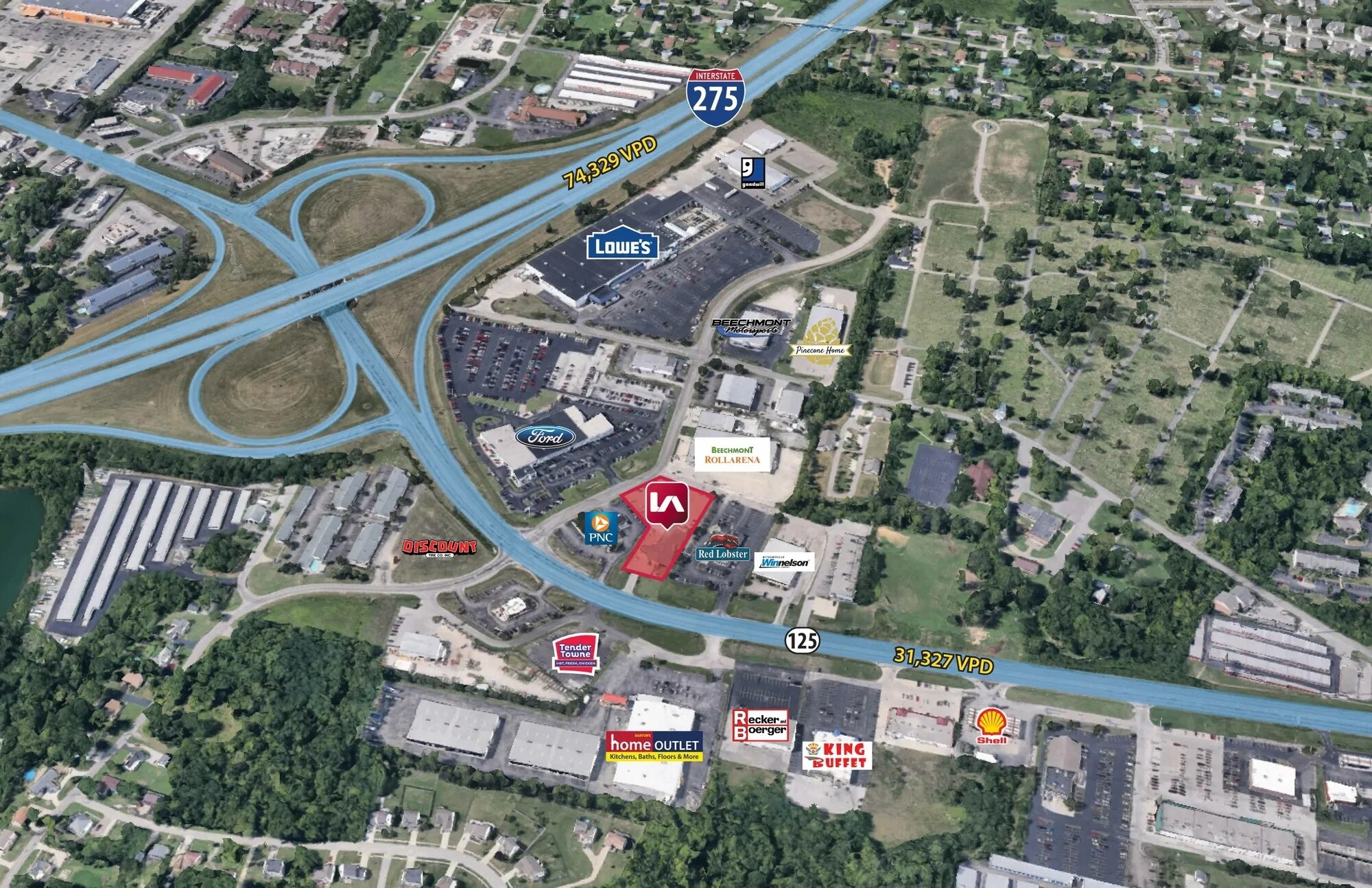 606 Ohio Pike, Cincinnati, OH à louer Aérien– Image 1 sur 2