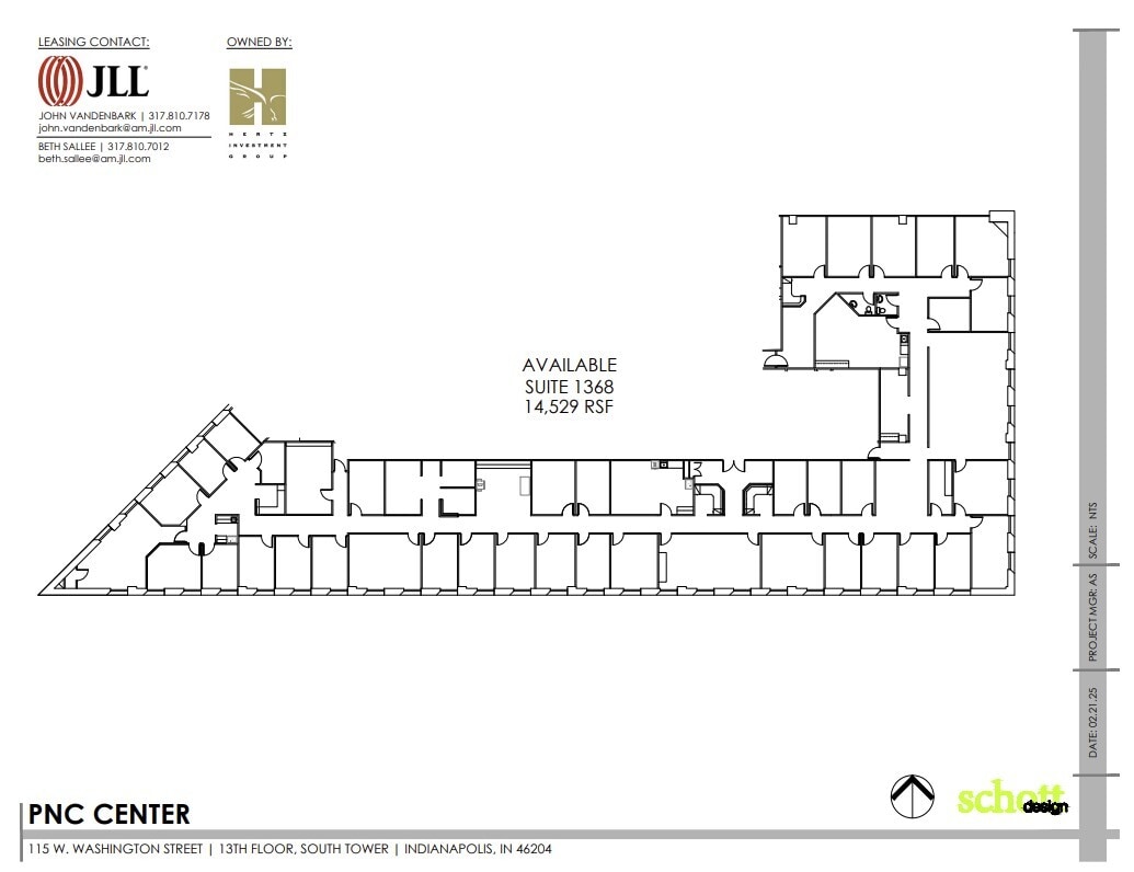 101-115 W Washington St, Indianapolis, IN à louer Plan d’étage– Image 1 sur 1