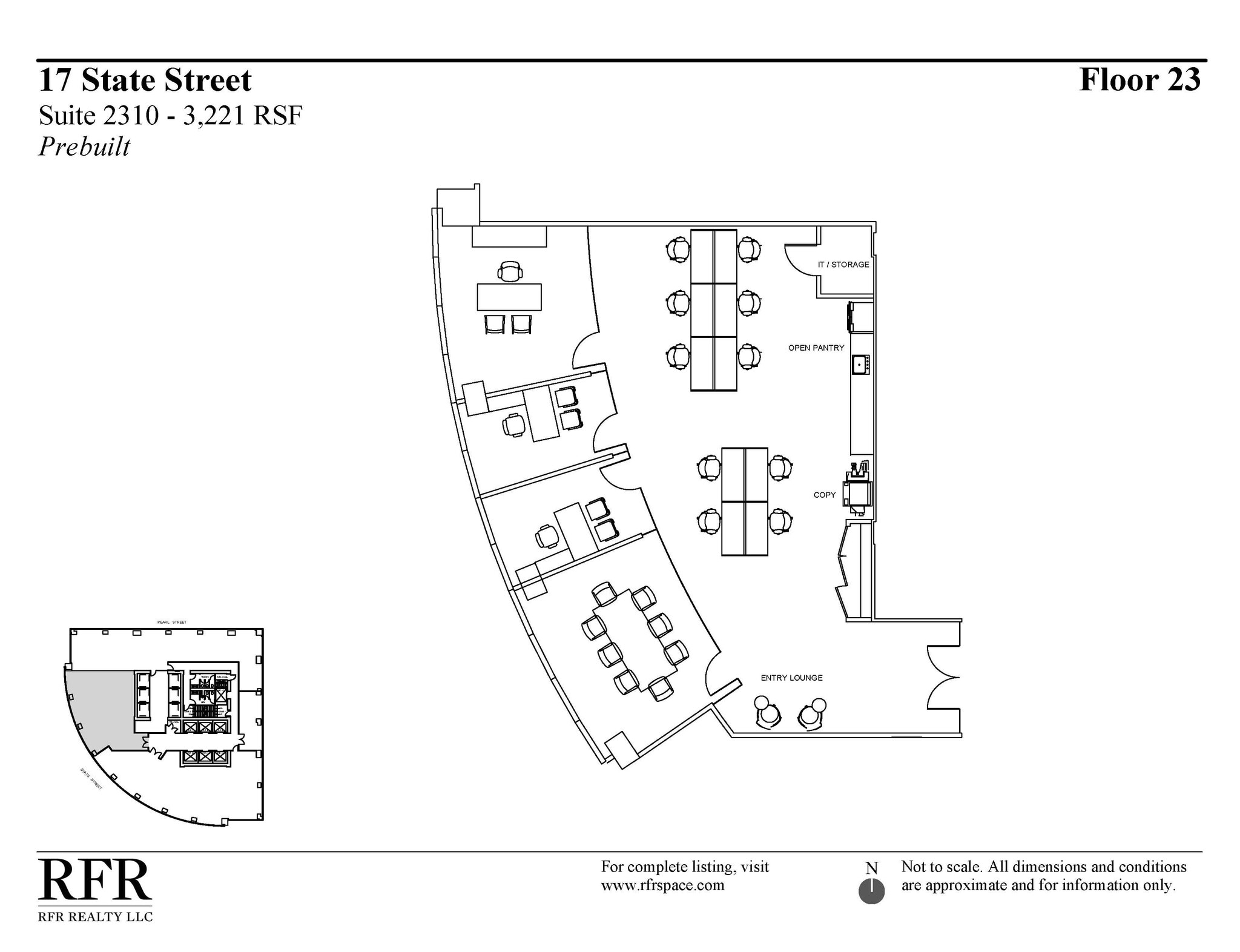 17 State St, New York, NY à louer Plan d’étage– Image 1 sur 3