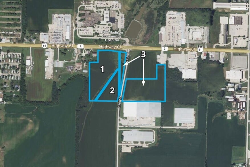 Ave O & 53rd St, Fort Madison, IA à vendre - Aérien – Image 1 sur 4