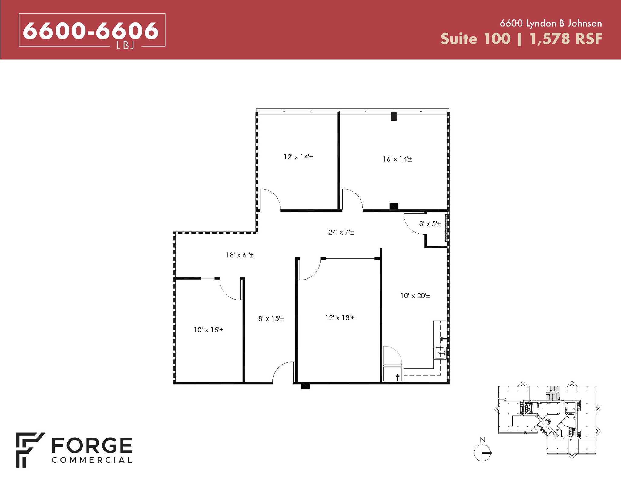 6600 Lyndon B Johnson Fwy, Dallas, TX à louer Plan d’étage– Image 1 sur 1