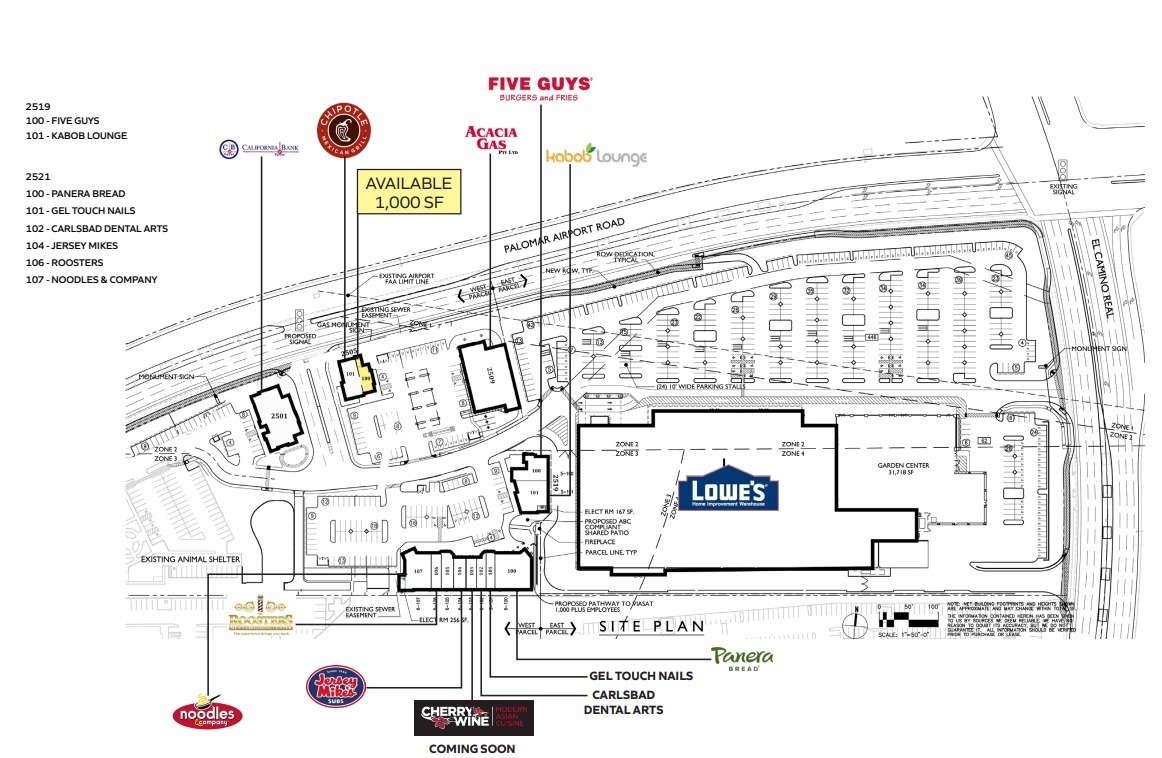 2601 Palomar Airport Rd, Carlsbad, CA à louer Plan de site– Image 1 sur 1