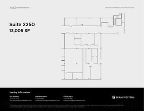 2450 Holcombe Rd, Houston, TX à louer Plan d’étage– Image 2 sur 2