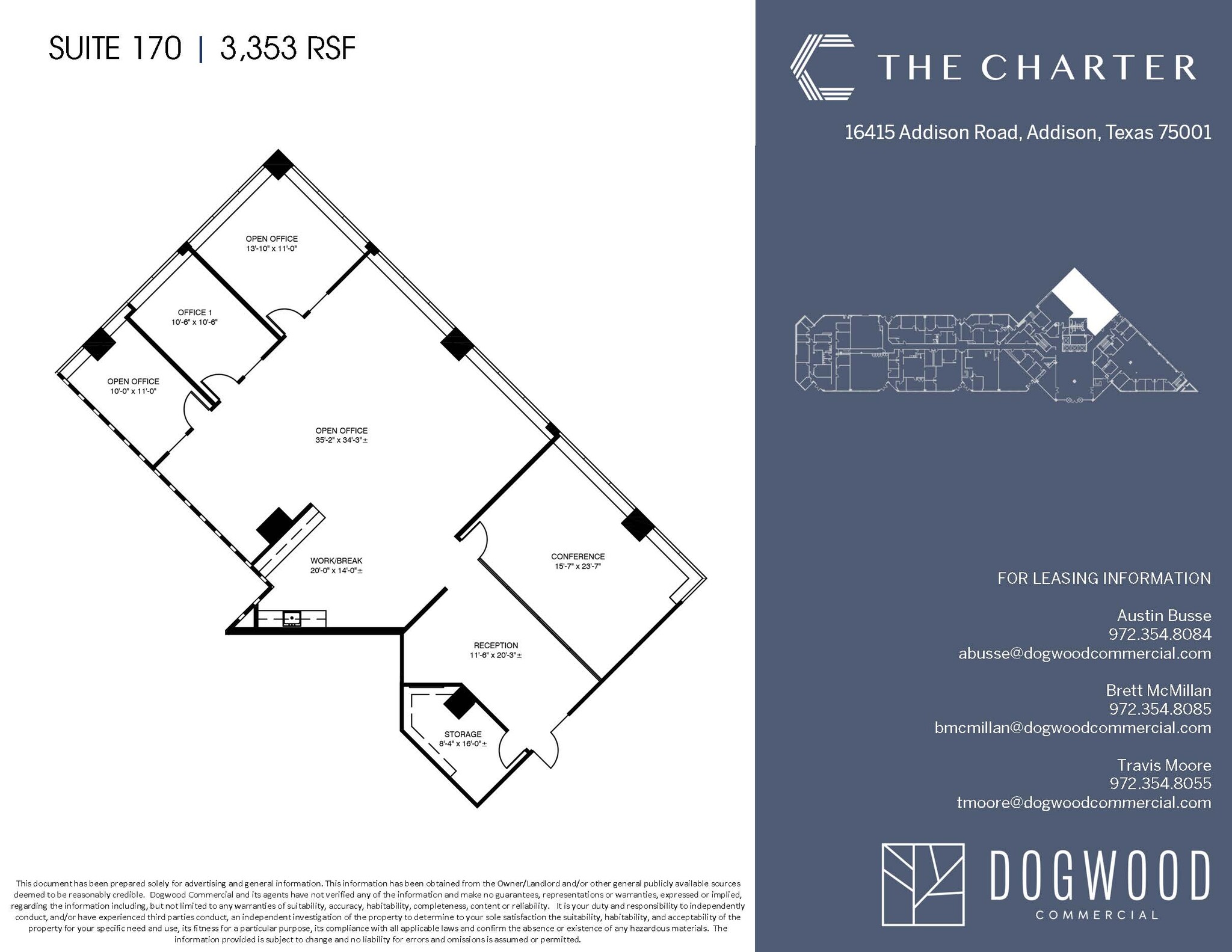 16415 Addison Rd, Addison, TX à louer Plan d’étage– Image 1 sur 1