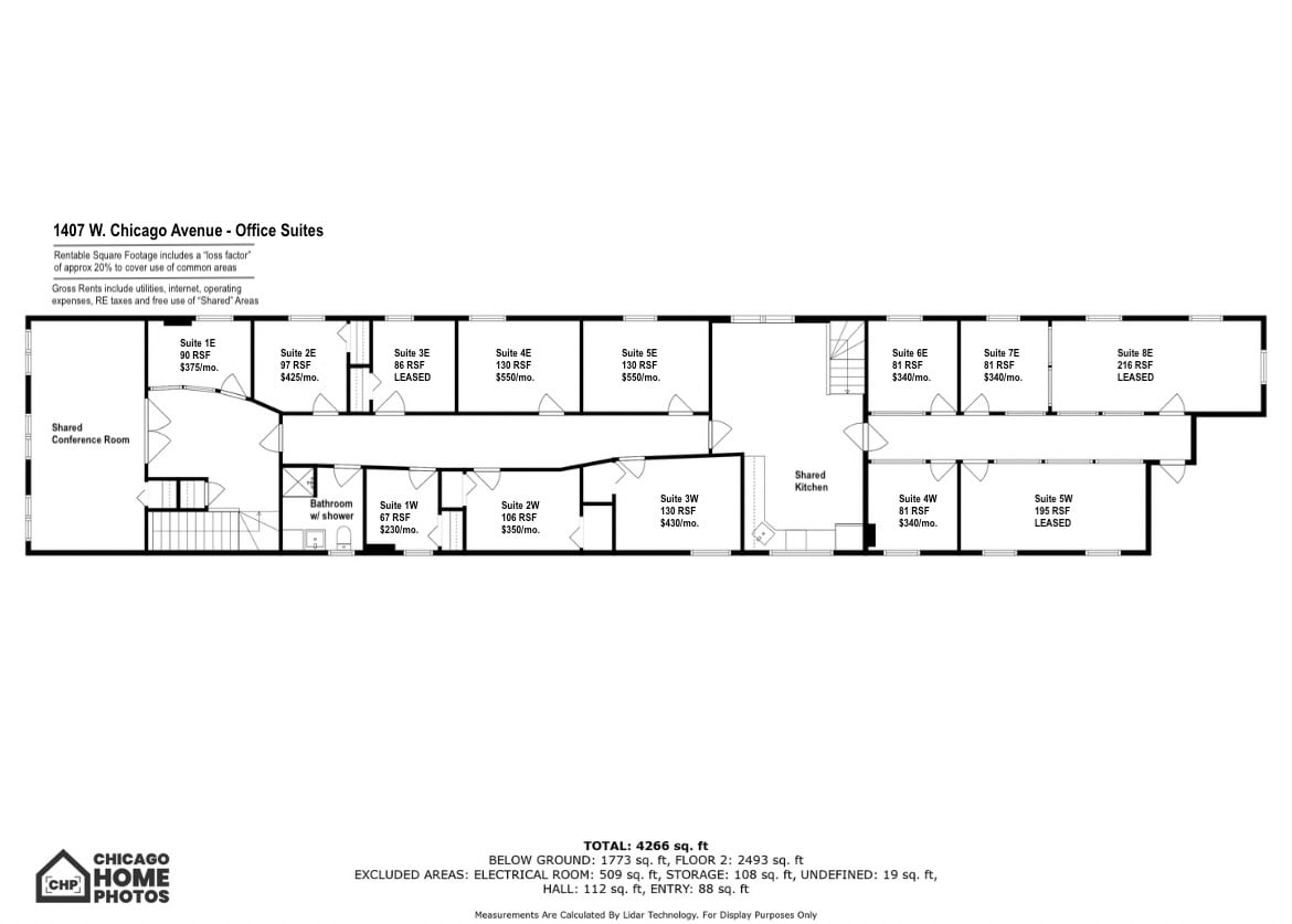 1407 W Chicago Ave, Chicago, IL à louer Plan d’étage– Image 1 sur 1