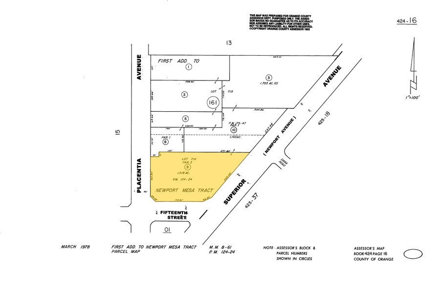 1501 Superior Ave, Newport Beach, CA à louer - Plan cadastral – Image 2 sur 29
