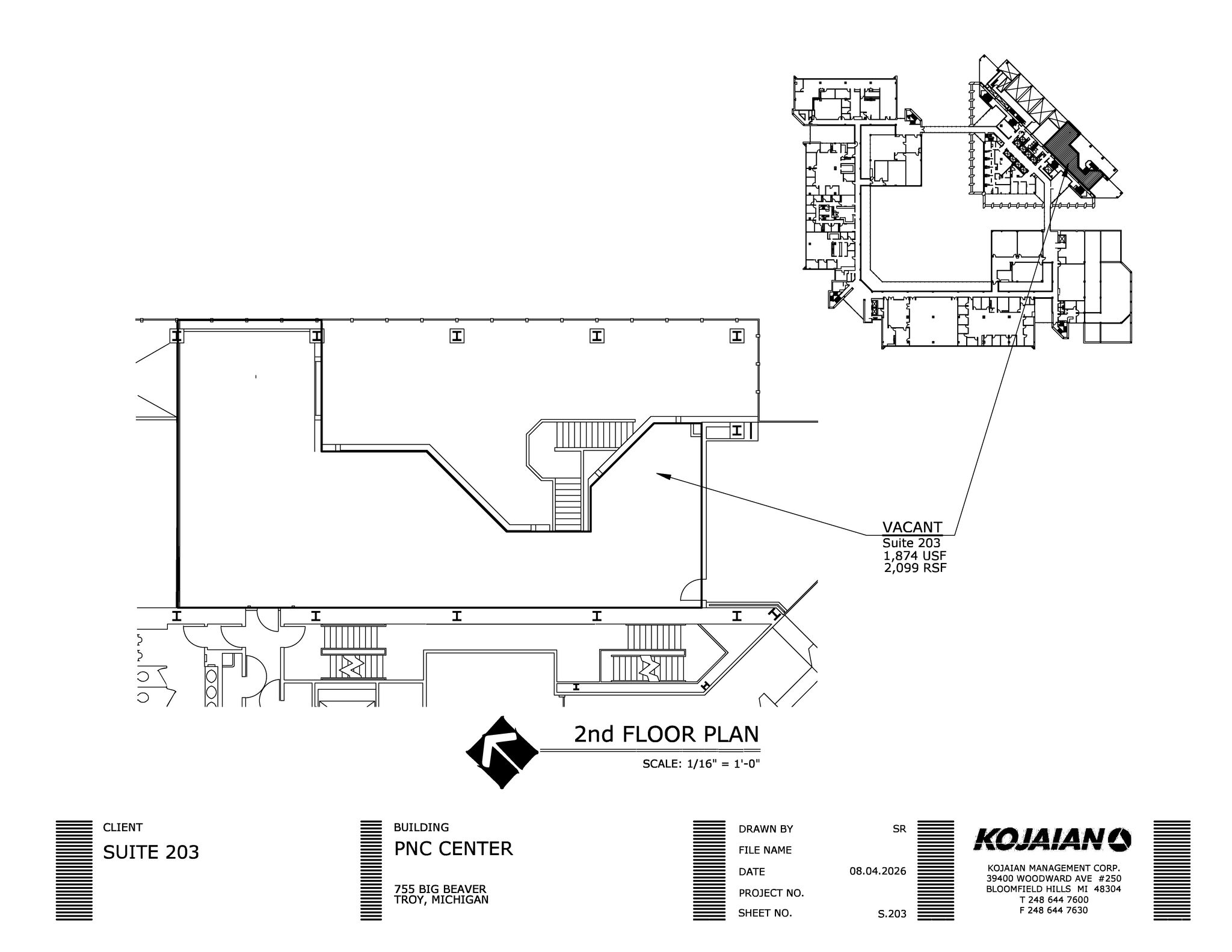 755 W Big Beaver Rd, Troy, MI à louer Plan d’étage– Image 1 sur 1