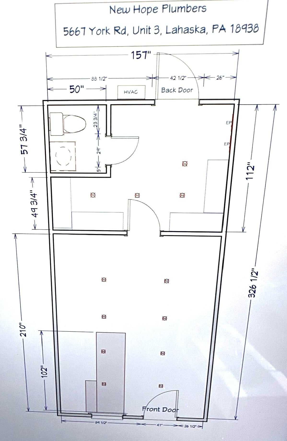5667 York Rd, Lahaska, PA à louer Plan d’étage– Image 1 sur 1
