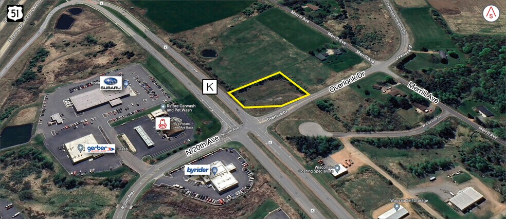 County Road K & Overlook Drive, Wausau, WI à vendre - Aérien – Image 2 sur 2