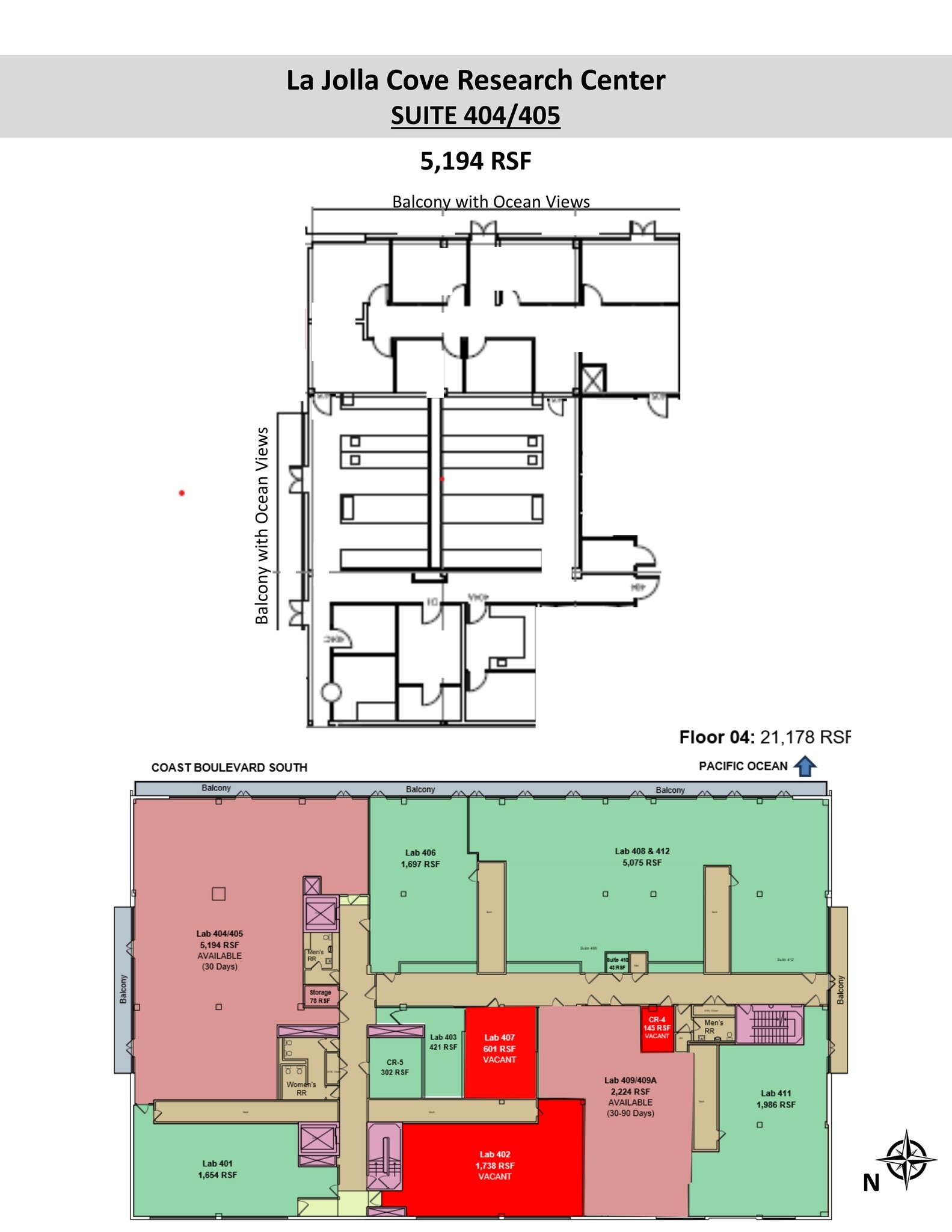 505 Coast Blvd S, La Jolla, CA à louer Plan de site– Image 1 sur 1