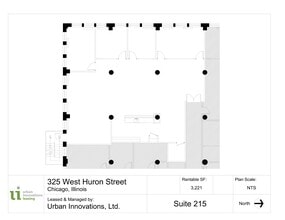 325 W Huron St, Chicago, IL à louer Plan d’étage– Image 1 sur 5
