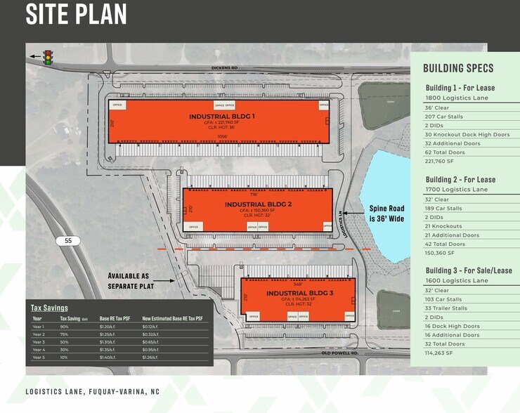 200 Dickens Road, Fuquay-Varina, NC à louer - Plan de site – Image 2 sur 2