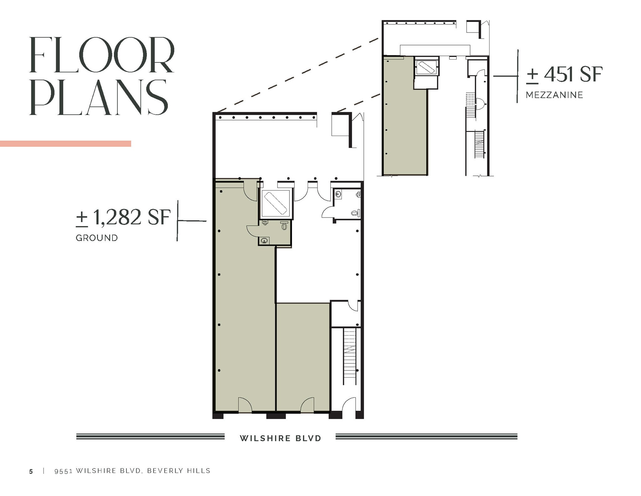 9549-9551 Wilshire Blvd, Beverly Hills, CA à louer Plan d’étage– Image 1 sur 2