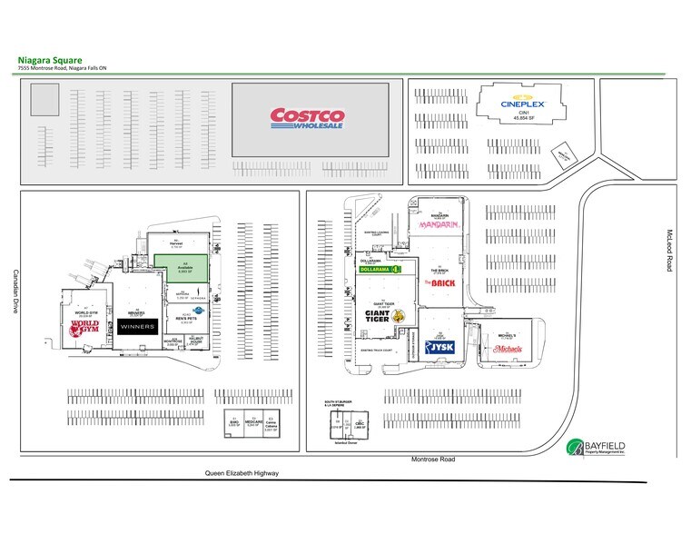 7555 Montrose Rd, Niagara Falls, ON à louer - Plan de site – Image 1 sur 6