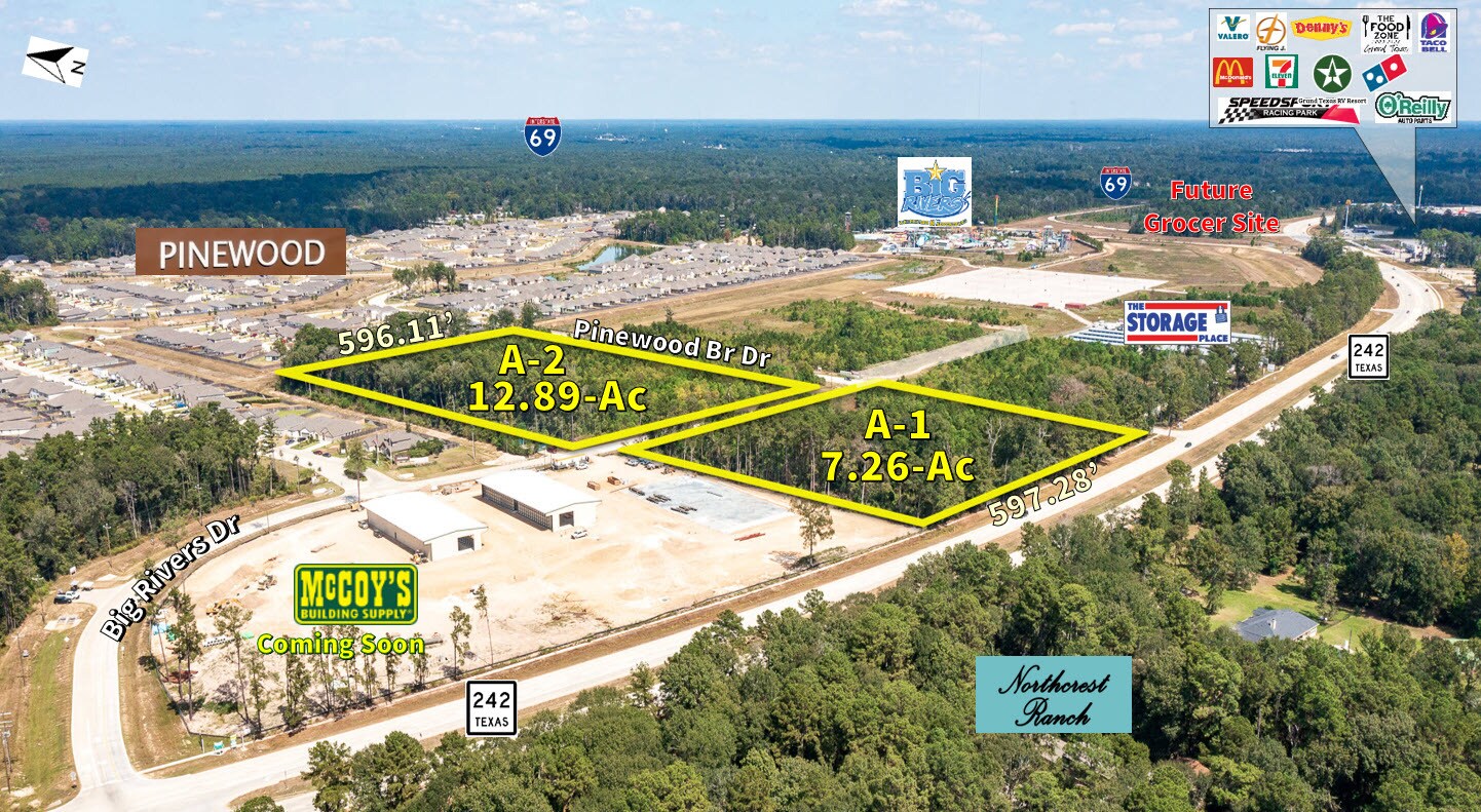 21+Ac Hwy 242 & Big Rivers Rd, New Caney, TX à vendre Photo principale– Image 1 sur 9