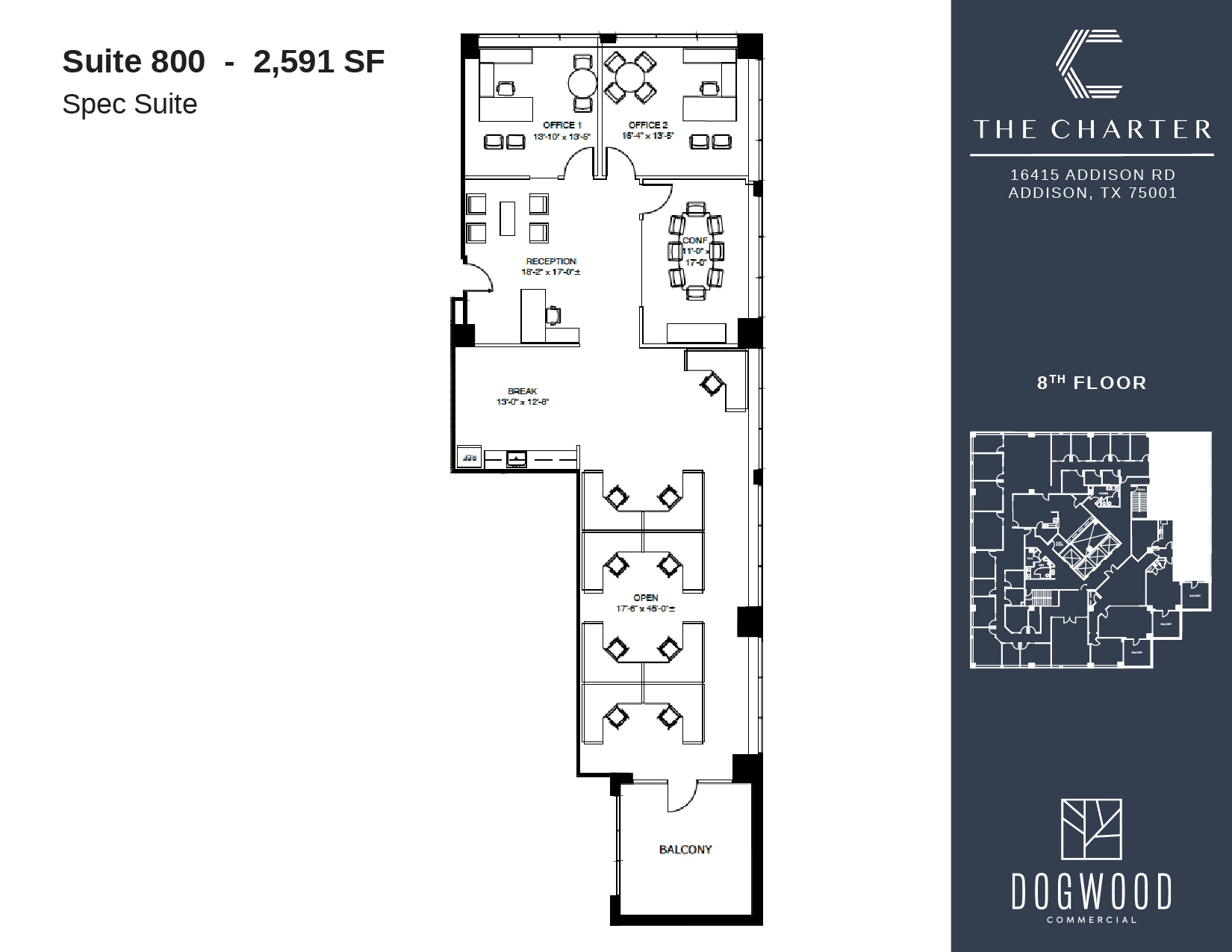 16415 Addison Rd, Addison, TX à louer Plan d’étage– Image 1 sur 1