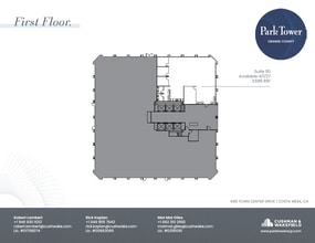 650 Town Center Dr, Costa Mesa, CA à louer Plan d’étage– Image 1 sur 1