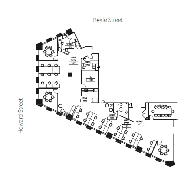 201 Mission St, San Francisco, CA à louer Plan d’étage– Image 1 sur 1