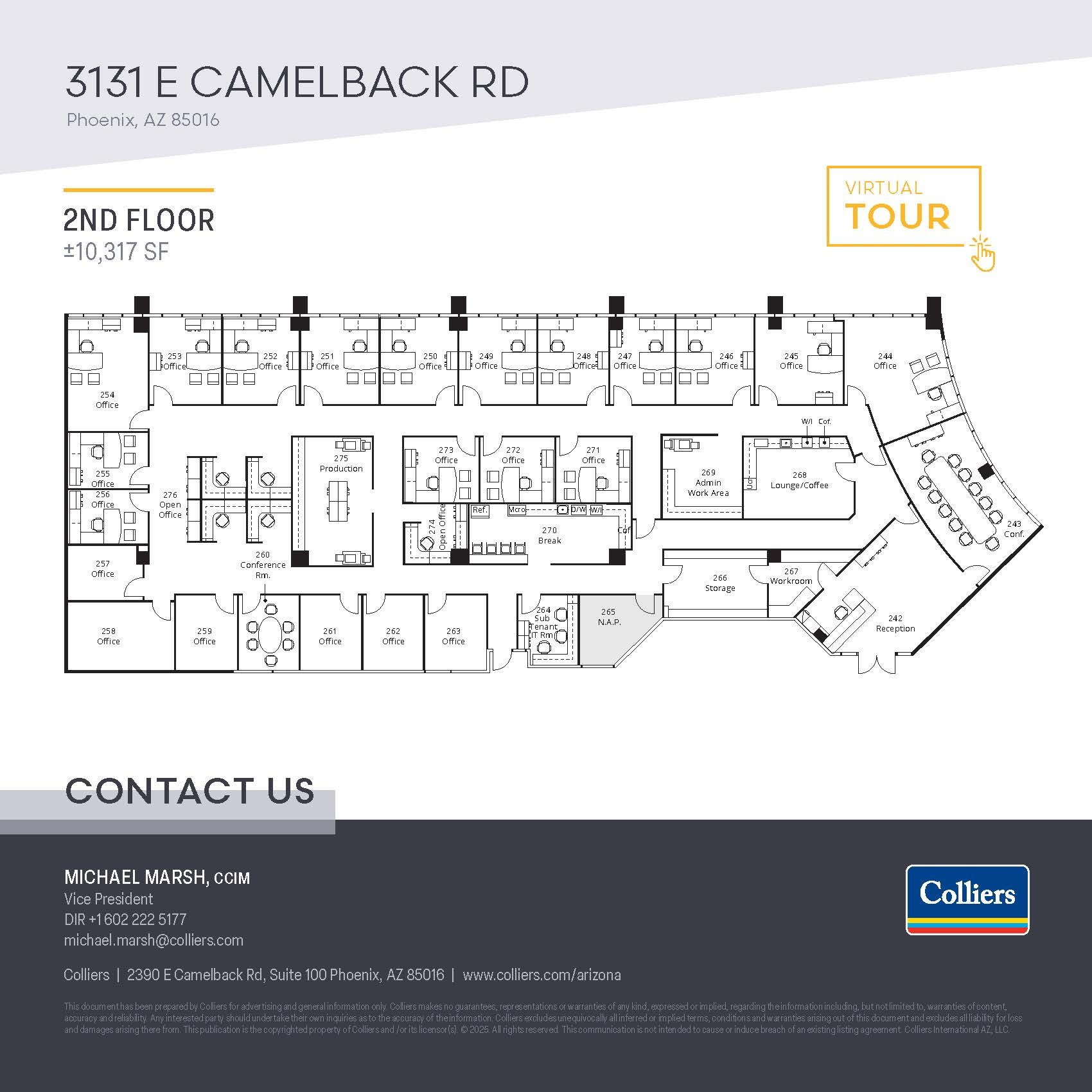 3131 E Camelback Rd, Phoenix, AZ à louer Plan d’étage– Image 1 sur 7