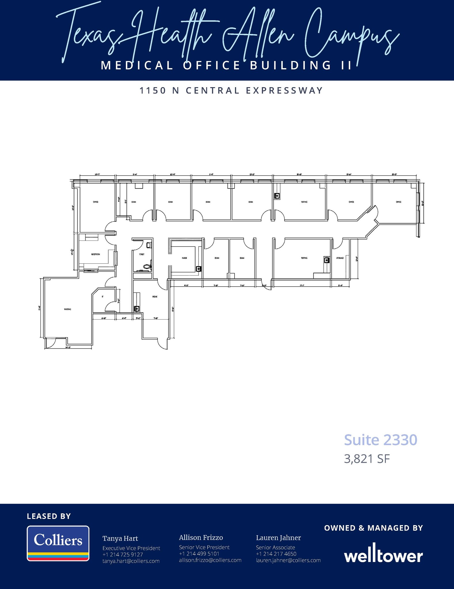 1105 N Central Expy, Allen, TX à louer Plan d’étage– Image 1 sur 1