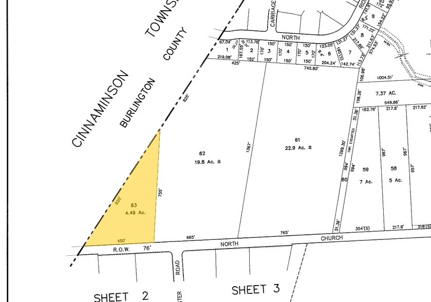 1273 N Church St, Moorestown, NJ à louer - Plan cadastral – Image 2 sur 8